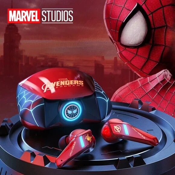 Marvel BTMV15 TWS Wireless Bluetooth Earphone BT5.0 Sports Gaming Earphone Noise Cancelling Waterproof Bluetooth Ear Phone With Mic Support Call Video IOS Android Universal