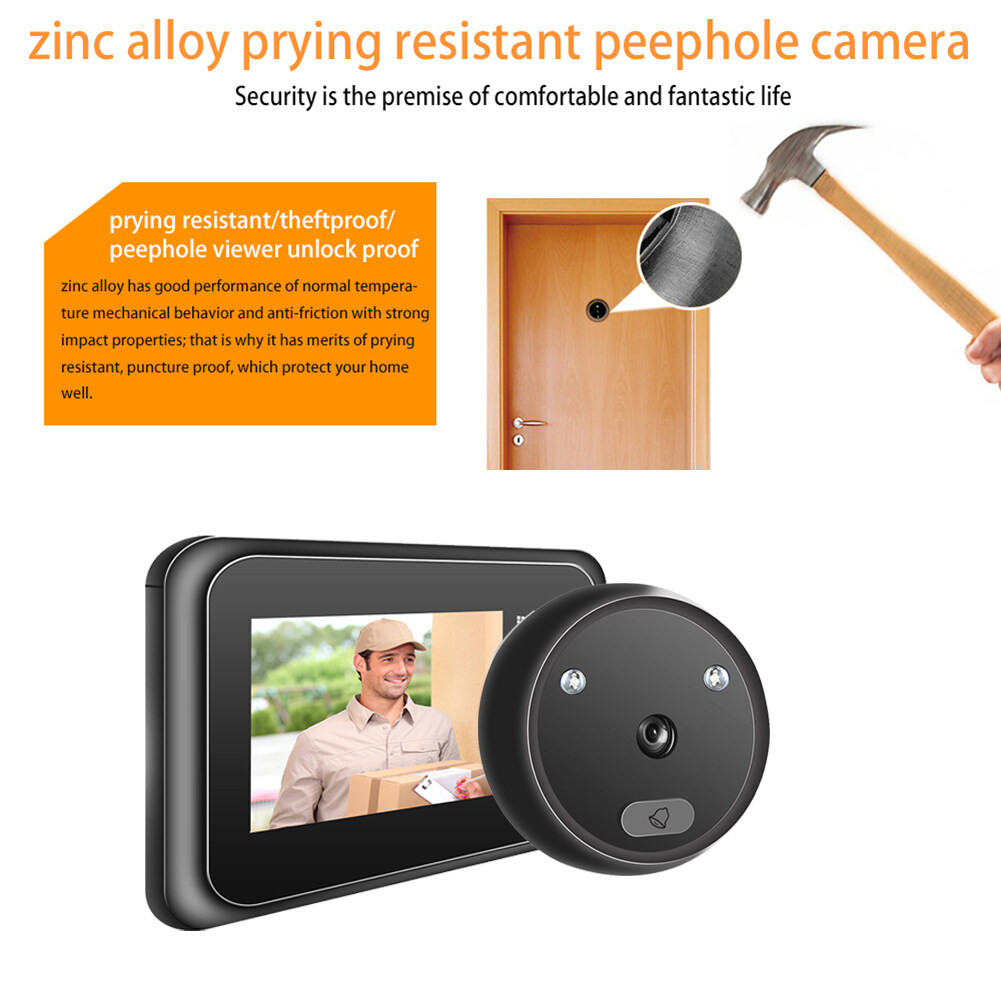 LED Flash Home Smart Door Bell Peephole Door Camera Home Security Alarm/Welcome Smart Doorbell